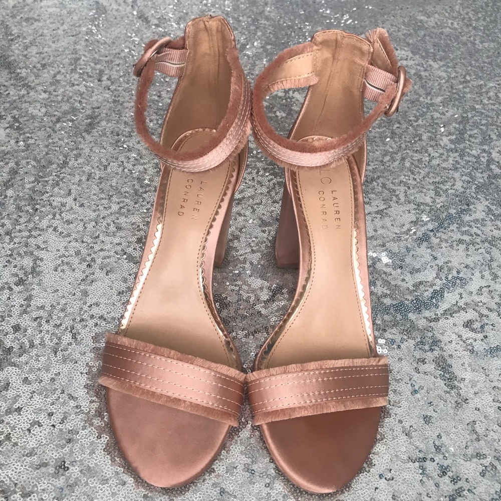 Rose gold pink Lauren Conrad heels